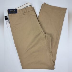 NEW Polo Ralph Lauren Stretch Classic Fit Chino Pants Cotton Men's 38T/36 Tan
